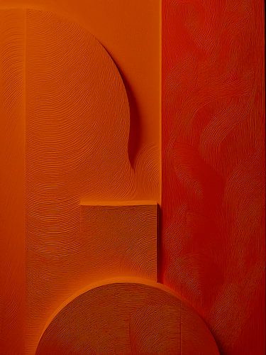 Minimalisme abstrait - Formes organiques en terre cuite profonde