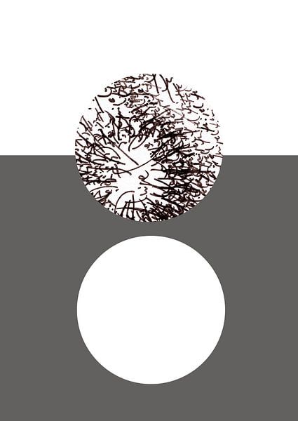 Written structures with circle 2 by Claudia Gründler