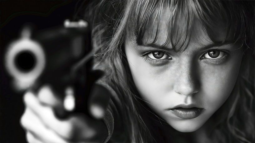 Fille avec arme par Frank Heinz