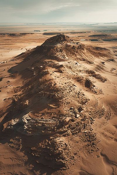 Unendliche Weiten der Wüste von fernlichtsicht