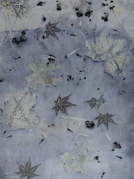 Ecoprint met esdoornblad van Liesbeth Bulk