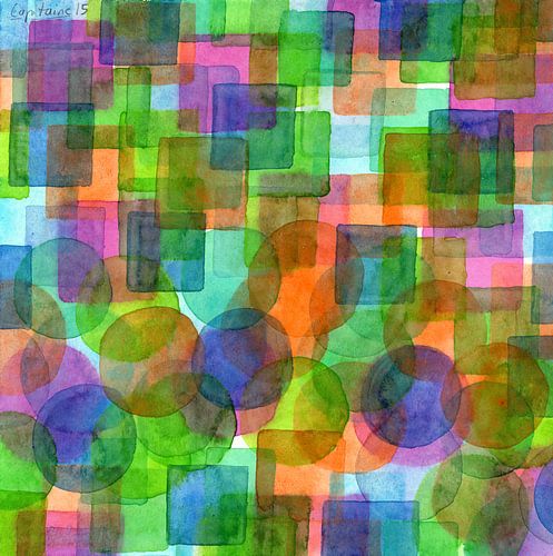 Befriended Squares and Bubbles  von Heidi Capitaine