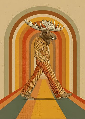 Élan rétro sur le podium en pantalon à pattes d'éléphant