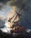 Christus in de storm op het meer van Galilea, Rembrandt van Rijn van Rembrandt van Rijn thumbnail