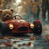 Teddys abenteuerliche Herbstfahrt im Miniflitzer von artefacti