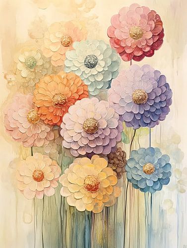 Pastel flowers | Floating Flowers