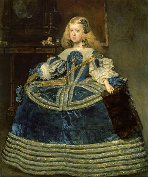Infanta Margarita Teresa in een blauwe jurk, Diego Velázquez van Meesterlijcke Meesters