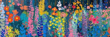 Summer Flower Garden at Dusk by Whale & Sons