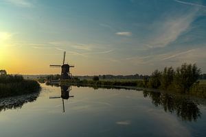 Les moulins Kinderdijk le matin
