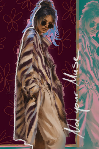Not your Muse - Mode illustratie portret vrouw van MadameRuiz