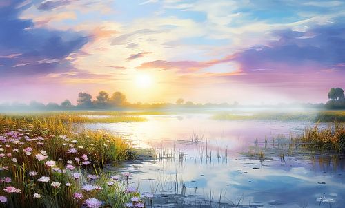 landscape with soft colours