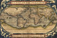 Weltkarte von 1570 aus dem "Theatrum Orbis Terrarum" von Meesterlijcke Meesters Miniaturansicht