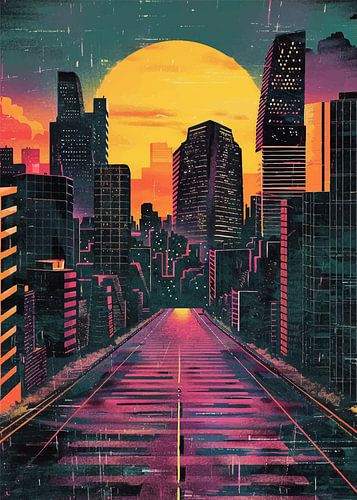 Vue de la ville à Retro