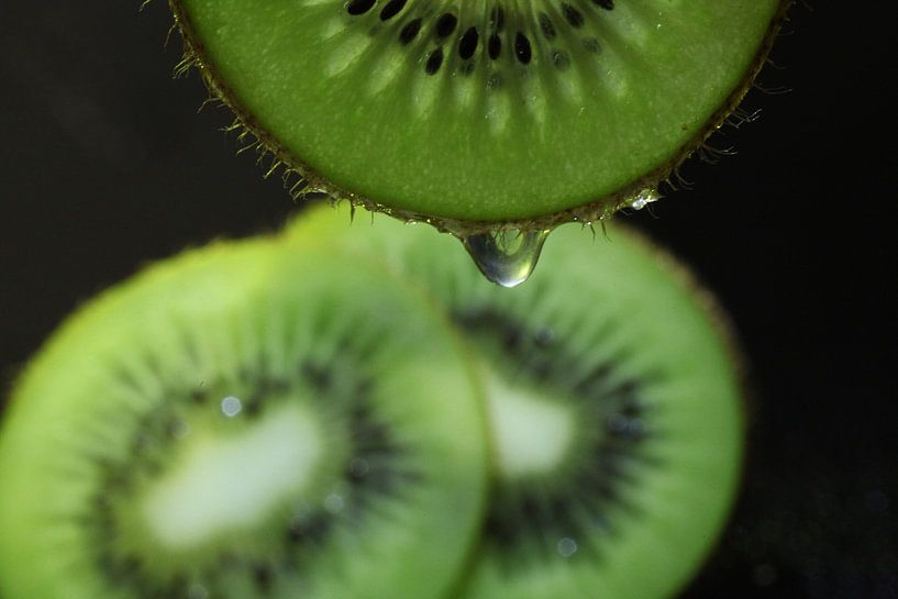 Kiwi slices macro by Herman Peters