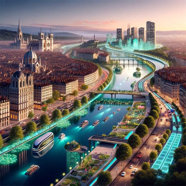 Lyon - Futuristic Cities von Eric Nagel
