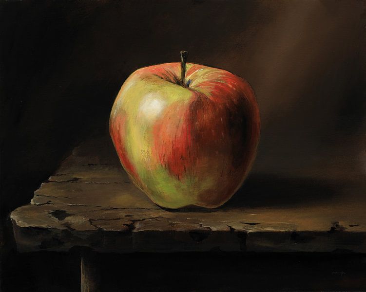 Appelstilleven in de stijl van de oude meester van Art Demo