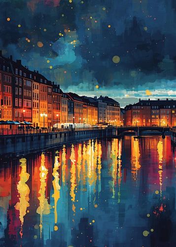 Stockholm Night Cityscape