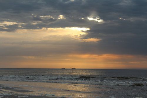 Sunset at the Noordwijk Sea