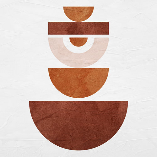 Contemporary minimalist geometric abstract art, earthy tones.