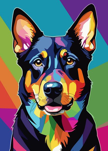 Beauceron Dog Pop Art Style by MIROKKU
