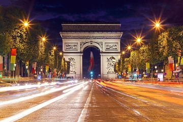 Champs-Élysées with Arc de Triomphe Paris by Patrick Lohmüller
