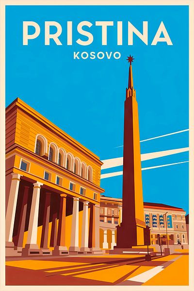 Pristina, Kosovo. by Poster Art Shop