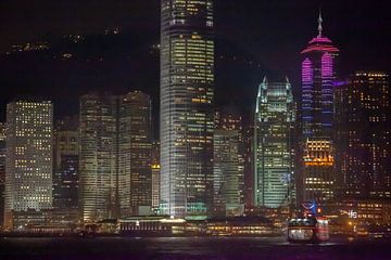 Hong Kong bij nacht van t.ART