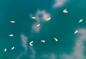 Boats from above by Cynthia Hasenbos