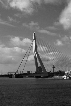 Le pont Erasmus vu de loin | Rotterdam | Pays-Bas Travel Photography sur Dohi Media