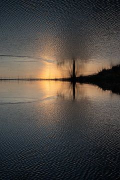 Water, zonlicht en reflectie in de winter 1 van Heidemuellerin
