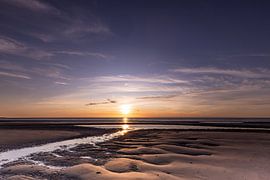 Sonnenuntergang am Strand in Zeeland von Judith Borremans Natuurfotografie