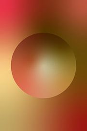 70er Jahre Retro-Farbverlauf in Weinrot, Tabak und zartem Gelb von Dina Dankers