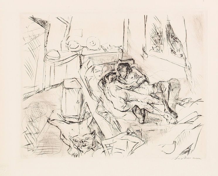 Max Beckmann - Geliefden I (1916) van Peter Balan