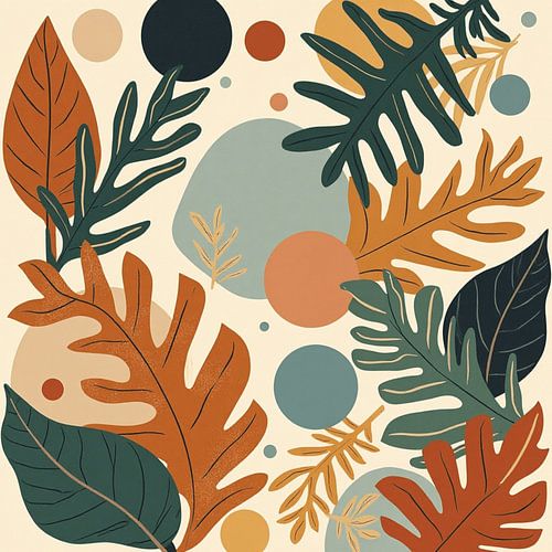 Abstract Tropisch Bladerenpatroon