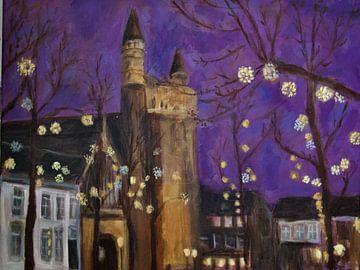 Onzelievevrouwenplein Maastricht de nuit sur Mieke Daenen