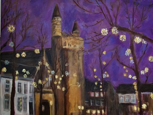 Onzelievevrouwenplein Maastricht de nuit sur Mieke Daenen