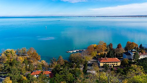 Balatonmeer gezien vanaf Tihany (Hongarije)