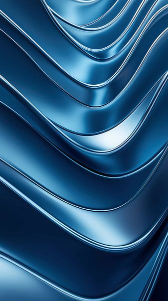 Glimmende blauwe golven van Jonas Weinitschke