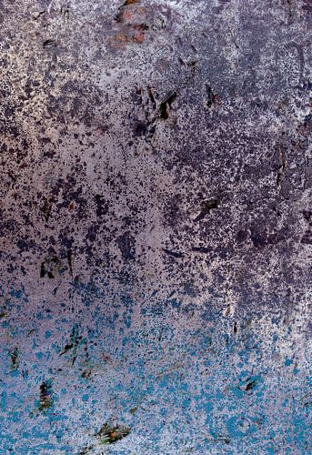 Minimalistische abstracte kunst in blauwe, violet, roestbruine pastelkleuren