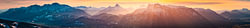 Berchtesgadener Alpen im Sonnenuntergang - Riesenpanorama