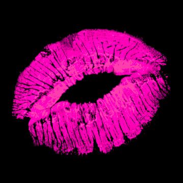 Neon Kiss on black van ART Eva Maria