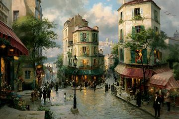 Het gouden licht van Montmartre van Skyfall