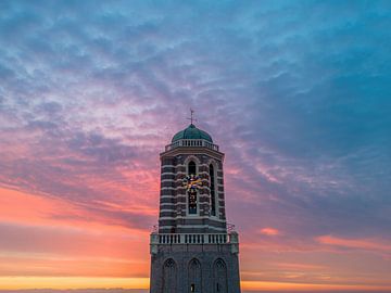 Zonsondergang Peperbus Zwolle van Thomas Bartelds