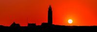Texel vuurtoren Eierland red sky 01 van Texel360Fotografie Richard Heerschap thumbnail