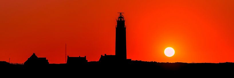 Texel vuurtoren Eierland red sky 01 van Texel360Fotografie Richard Heerschap