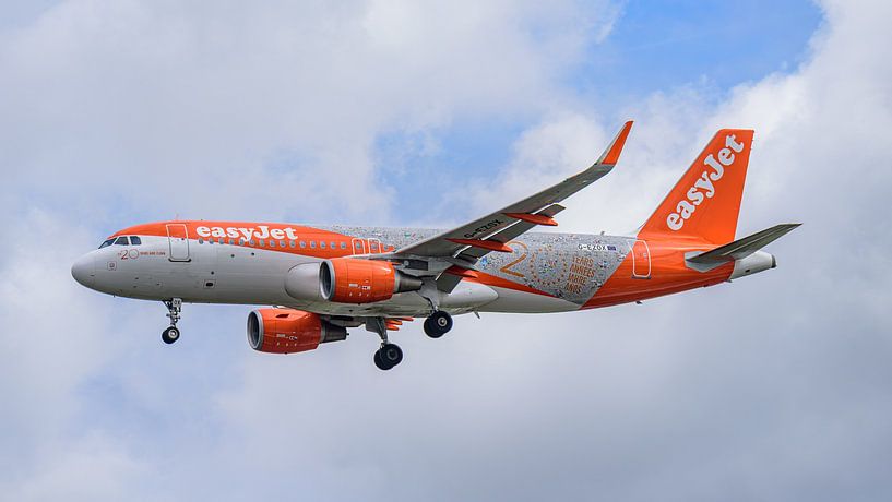 EasyJet Airbus A320 in special 20 Years livery. by Jaap van den Berg