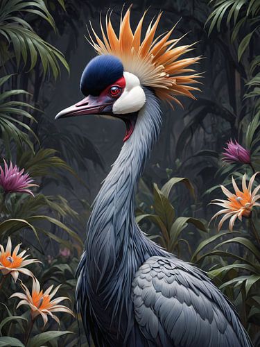 Botanische Vogelsammlung - Kronenkranich