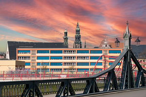 Blick auf die Stadt von Zwickau in Sachsen, Ostdeutschland