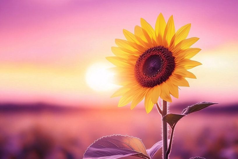 Sunflower at warm sunset by Imperial Art House