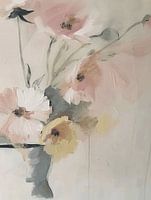 Blumen modern und abstrakt in Pastellfarben